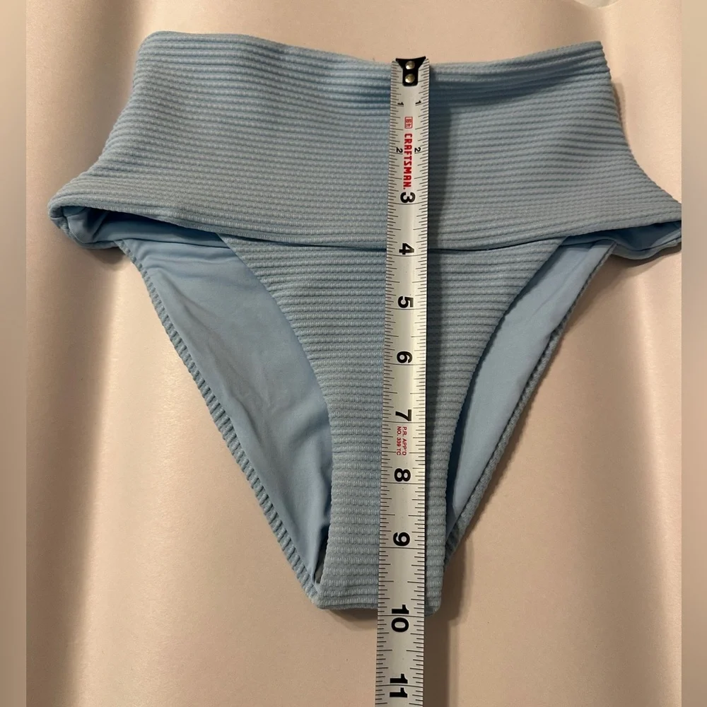 L*Space Desi Blue High-Waisted Bikini Bottom - NWOT - Size S (estimated)